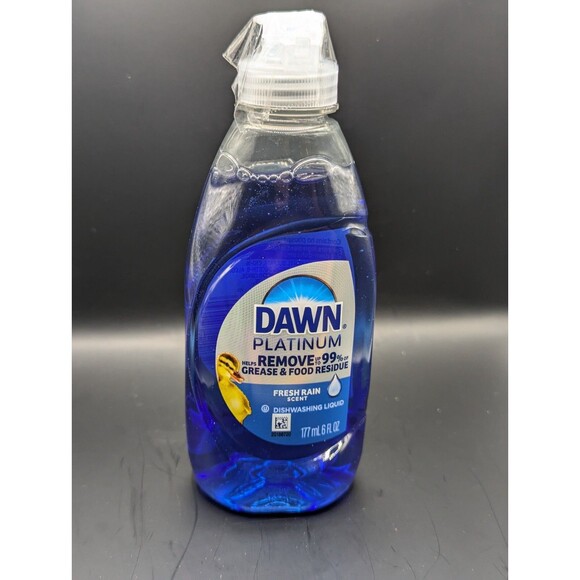 Dawn Platinum Dishwashing Liquid Fresh Rain Scent 6oz Removes Grease & Residue - Picture 1 of 4